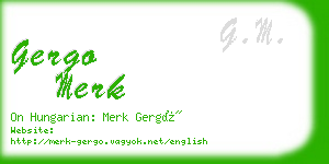 gergo merk business card